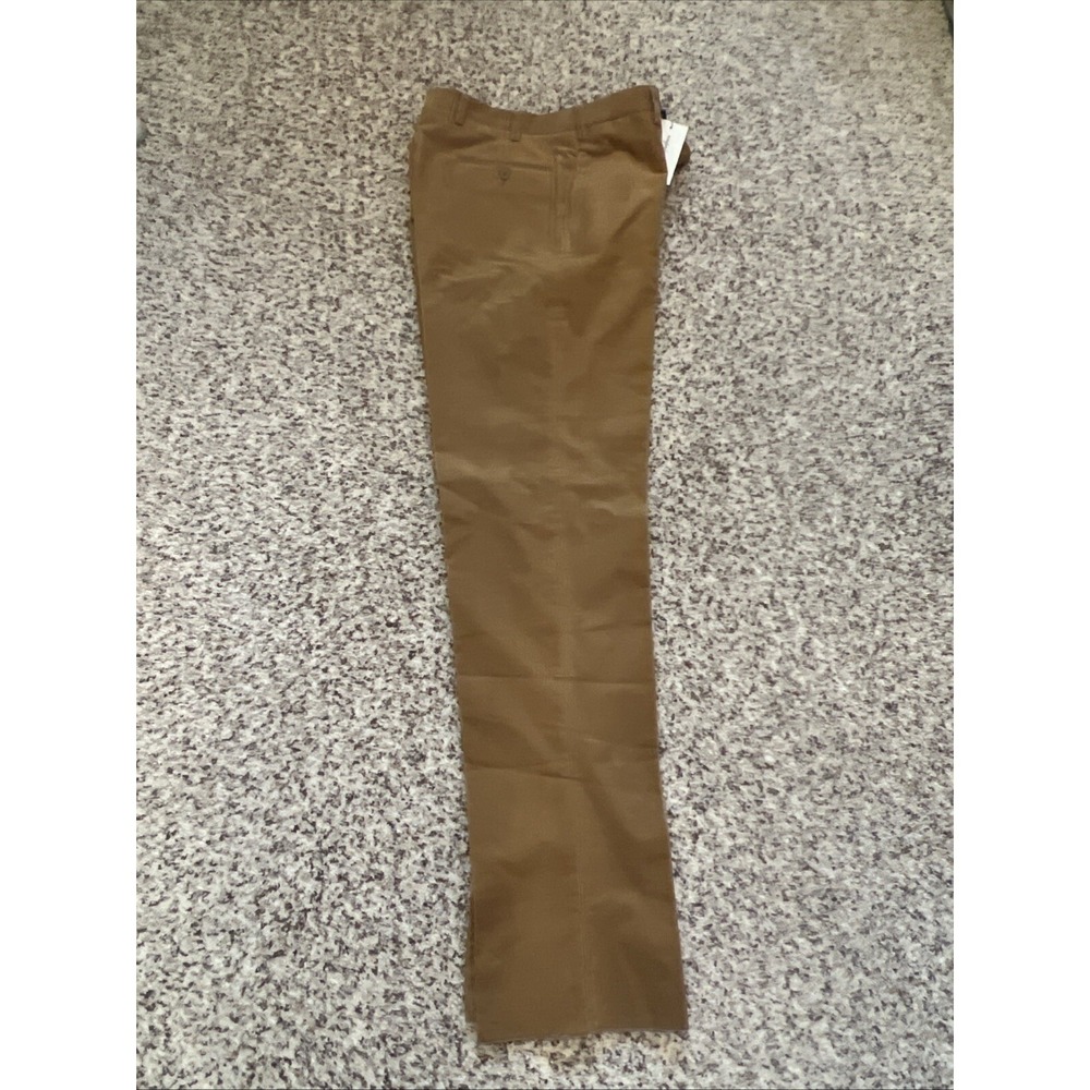 Ben Silver New Velvet Corduroy Men's Pants Sz 35 Made in Italy Open Hem Beige